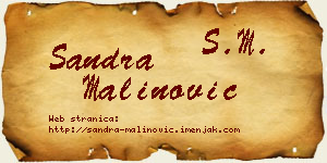 Sandra Malinović vizit kartica